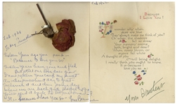 Moe Howard Handwritten Valentine to His Wife From 1938 -- Signed Your Beansie